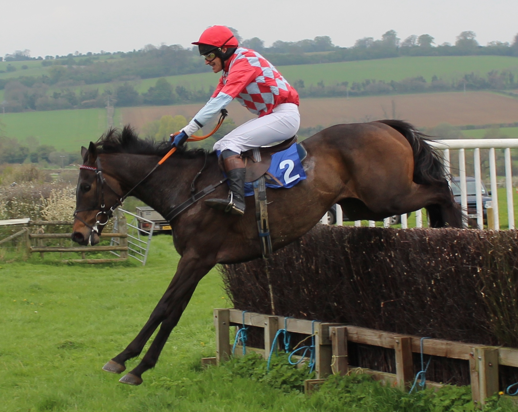 Geoff Barfoot-Saunt delivers on Mister Dick for an appropriate hunt race winner Pic: Graham Fisher